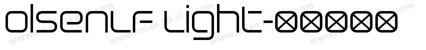 OlsenLF Light字体转换